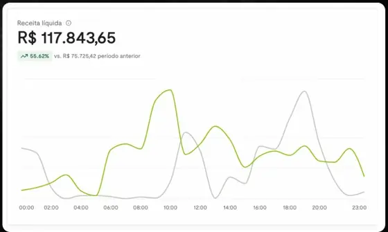 Receita líquida de R$117.843,65 em um dia